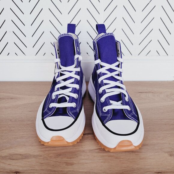 ⭐Converse Run Star Hike Hi Platform Sz 5 Men Shoes Purple White Sneakers A09383C main image 8